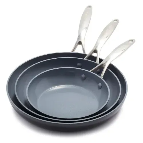 Green Pan Valencia Pro Ceramic Nonstick 8" 9.5" and 11" Frypan Set