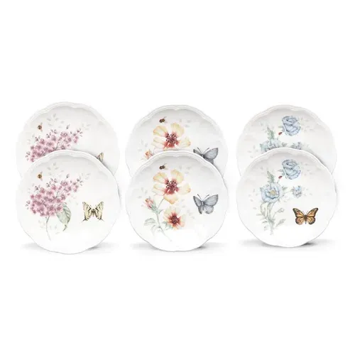 Lenox Butterfly Meadow 6-Piece Tidbit Plate Set