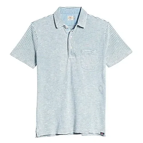 Faherty Short-Sleeve Indigo Polo