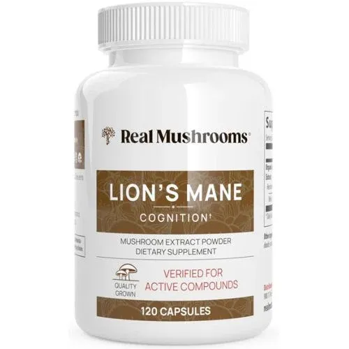 Real Mushrooms Organic Lions Mane Extract Capsules