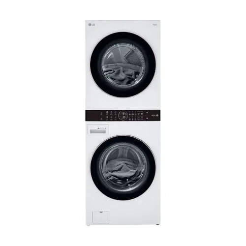 LG WKE100HWA Single Unit Front Load LG WashTower with Center Control 4.5 cu. ft. Washer and 7.4 cu. ft. Electric Dryer