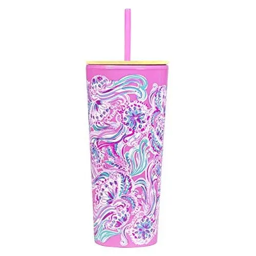 Lilly Pulitzer Tumbler with Straw