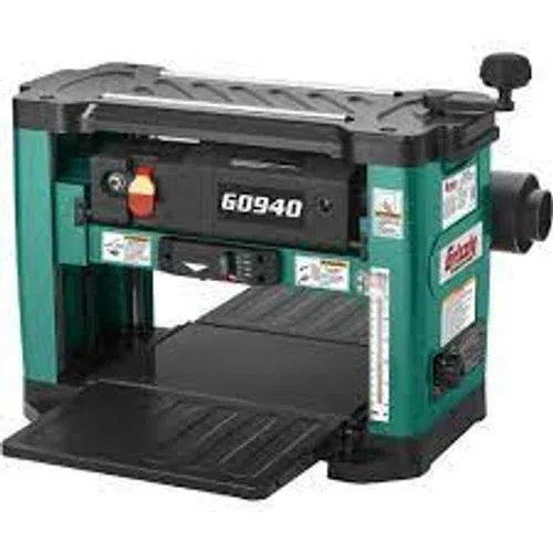Grizzly 13in 2 HP Benchtop Planer With Helical Cutterhead