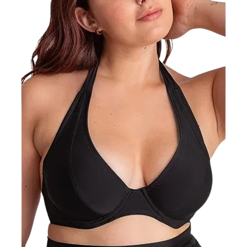 Shapermint Essentials Full Coverage Halter Bikini Top