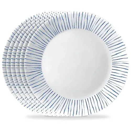 Corelle Botanical Stripes 10.25" Dinner Plates