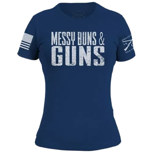 Grunt Style Women's Messy Buns And Guns T-Shirt