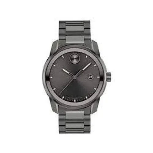 Movado Gunmetal-toned Dial Gunmetal Ion-Plated Stainless Steel
