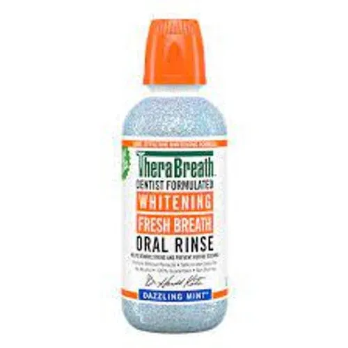 TheraBreath Whitening Fresh Breath Oral Rinse Dazzling Mint