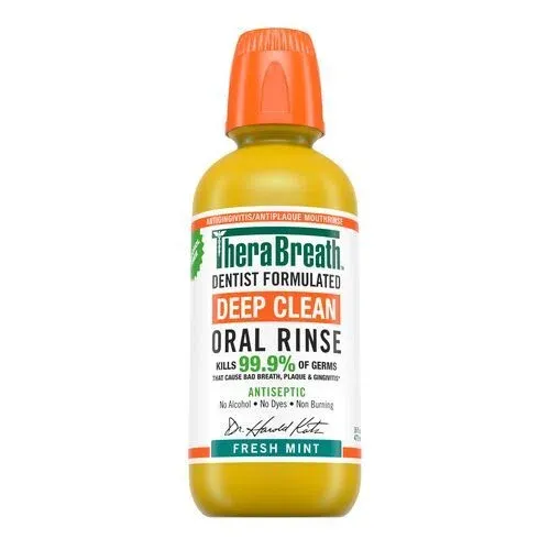 TheraBreath Deep Clean Oral Rinse Fresh Mint