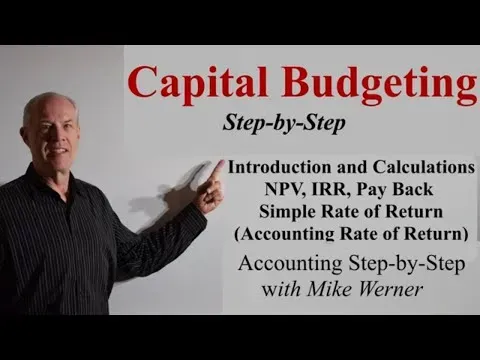 Capital Budgeting Introduction & Calculations Step-by-Step -PV FV NPV IRR Payback Simple R of R