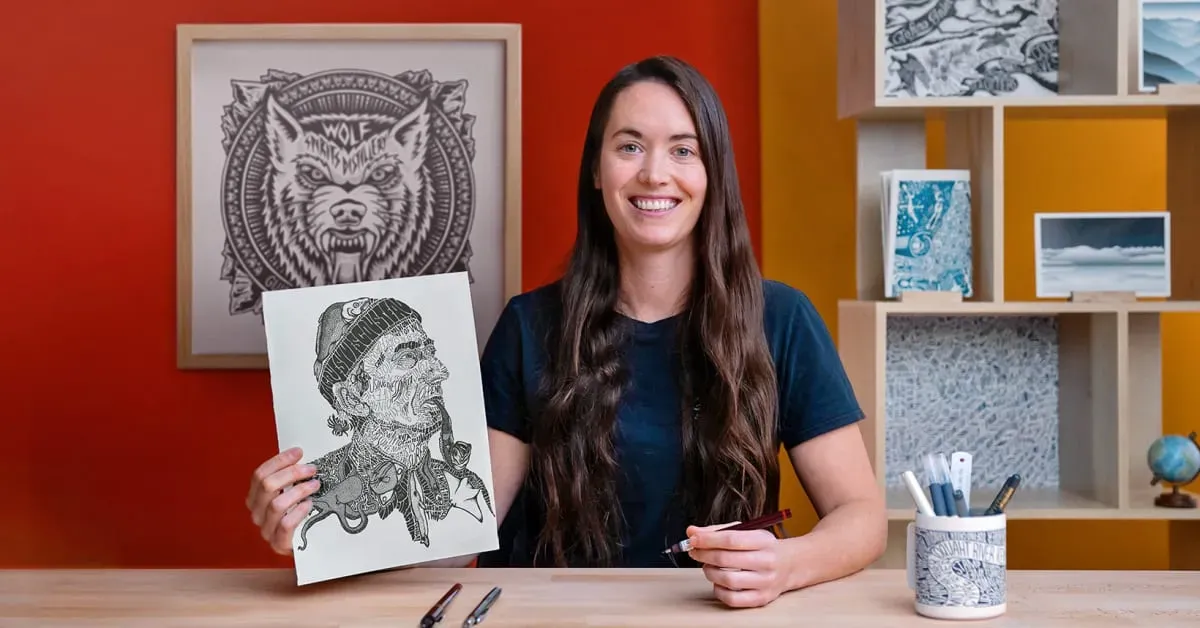 Hand-Drawn Typographic Portrait