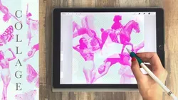 Collages on Your iPad in Procreate + 35 Stamp and Texture Brushes