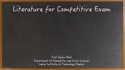 English Literature for competitive exams