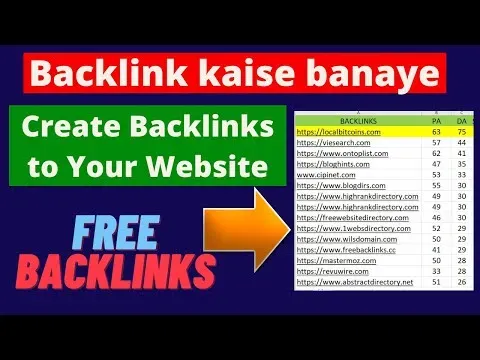 Backlinks How to Create Backlinks to your Website Backlink Kaise banaye Backlinks SEO Strategy