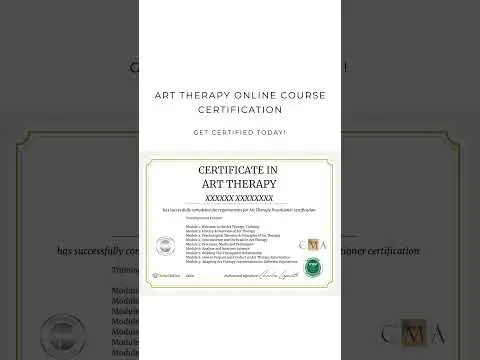 Art Therapy Online Course Certification