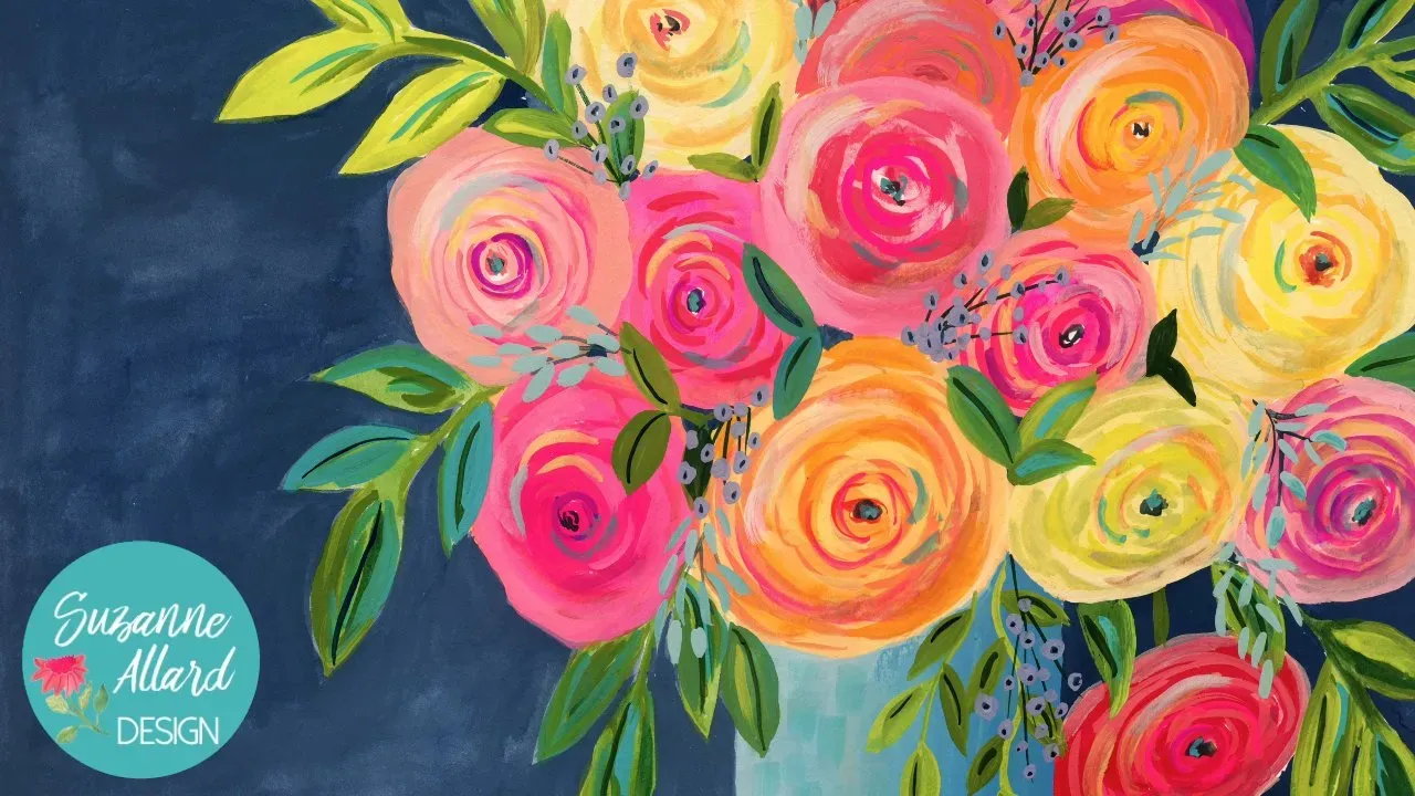 Paint a Stunning Dramatic Bouquet! (even if you think youre "not creative")